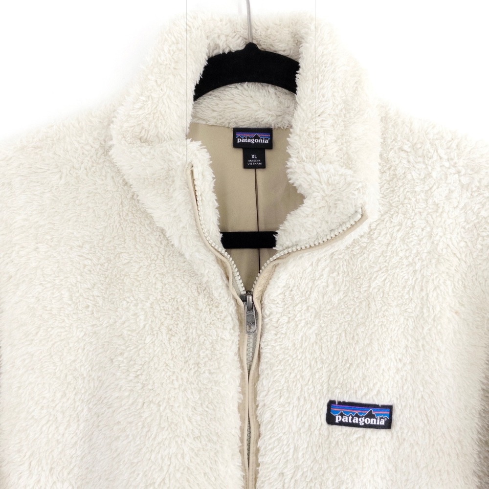 Patagonia Los Gatos Fleece Jacket Women's XL Full Zip Sherpa Cream Cozy - Picture 2 of 9
